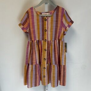 Cat & Jack Orange Yellow Tiered Sundress Casual
